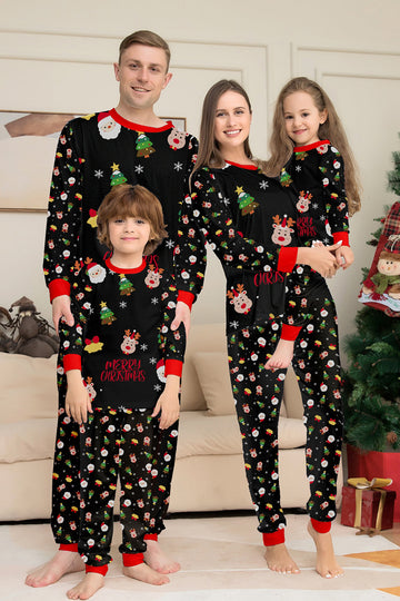 Christmas Cozy Red Print Family Matching Pajamas Set